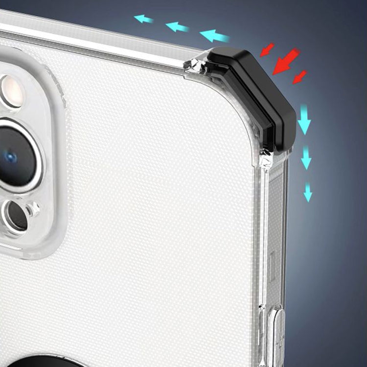 For iPhone 11 Hyun Shadow High-transparent Anti-fall TPU Protective Case with Ring Bracket