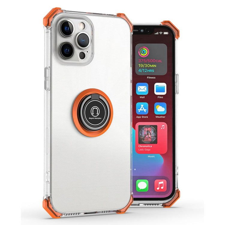 For iPhone 11 Pro Hyun Shadow High-transparent Anti-fall TPU Protective Case with Ring Bracket