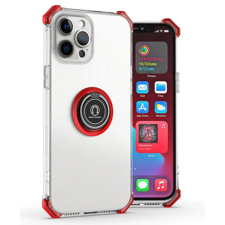 For iPhone 11 Pro Max Hyun Shadow High-transparent Anti-fall TPU Protective Case with Ring Bracket