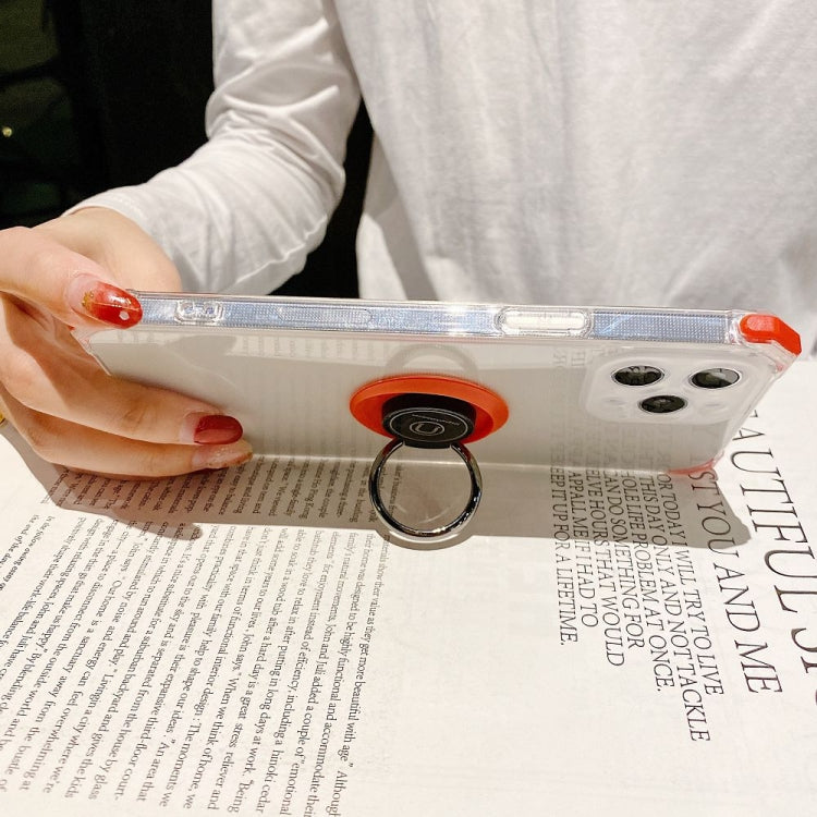 For iPhone 11 Pro Max Hyun Shadow High-transparent Anti-fall TPU Protective Case with Ring Bracket