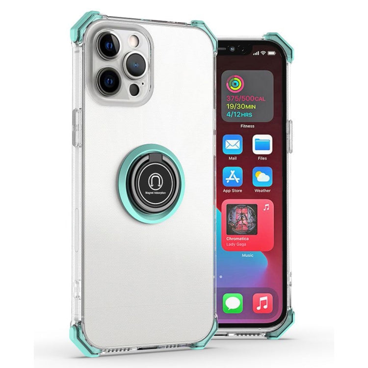 For iPhone 12 mini Hyun Shadow High-transparent Anti-fall TPU Protective Case with Ring Bracket