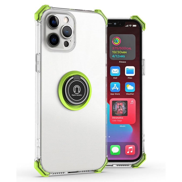 For iPhone 12 Pro Hyun Shadow High-transparent Anti-fall TPU Protective Case with Ring Bracket