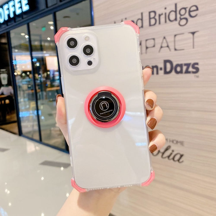For iPhone 12 Pro Max Hyun Shadow High-transparent Anti-fall TPU Protective Case with Ring Bracket