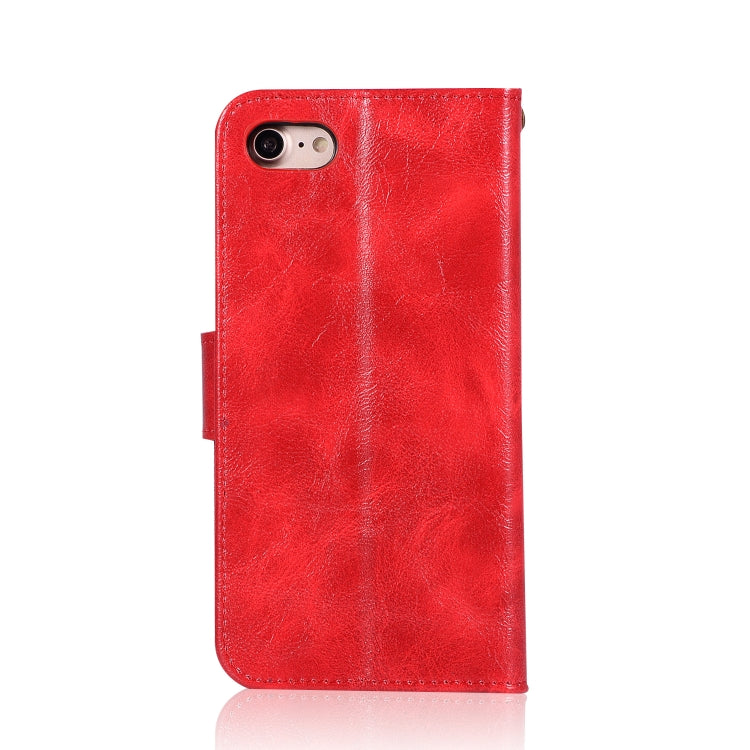 For iPhone 6 / 6s Retro Copper Buckle Crazy Horse Horizontal Flip PU Leather Case with Holder & Card Slots & Wallet & Lanyard