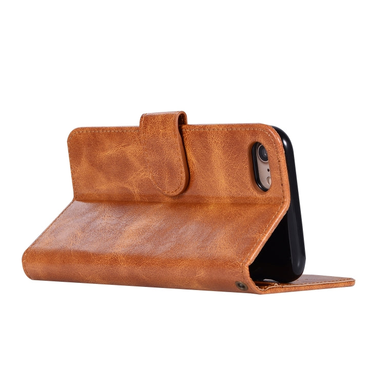 For iPhone 6 Plus / 6s Plus Retro Copper Buckle Crazy Horse Horizontal Flip PU Leather Case with Holder & Card Slots & Wallet & Lanyard
