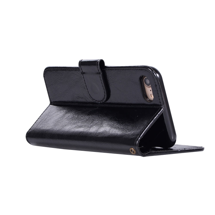 For iPhone 6 Plus / 6s Plus Retro Copper Buckle Crazy Horse Horizontal Flip PU Leather Case with Holder & Card Slots & Wallet & Lanyard