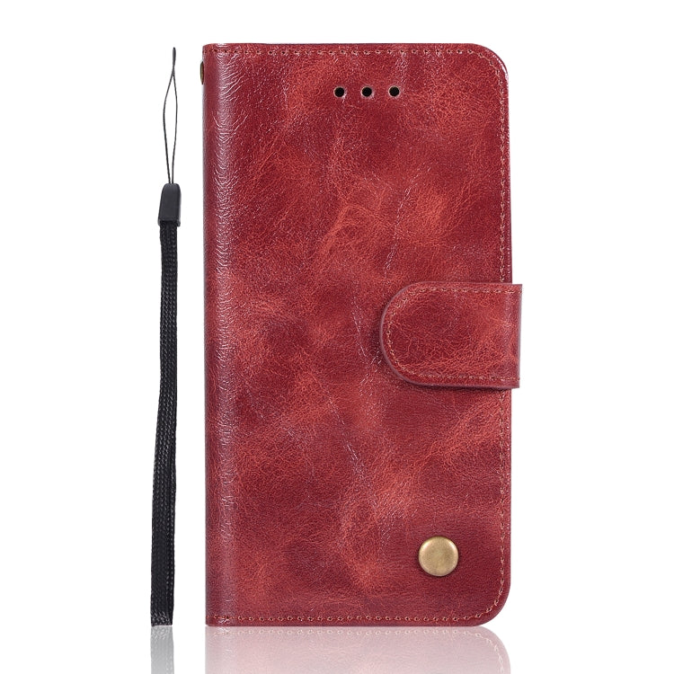 For iPhone 7 / 8 Retro Copper Buckle Crazy Horse Horizontal Flip PU Leather Case with Holder & Card Slots & Wallet & Lanyard