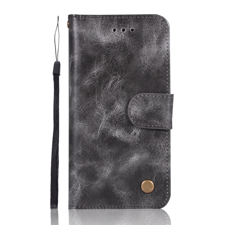 For iPhone 7 / 8 Retro Copper Buckle Crazy Horse Horizontal Flip PU Leather Case with Holder & Card Slots & Wallet & Lanyard
