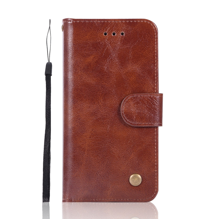 For iPhone 7 / 8 Retro Copper Buckle Crazy Horse Horizontal Flip PU Leather Case with Holder & Card Slots & Wallet & Lanyard