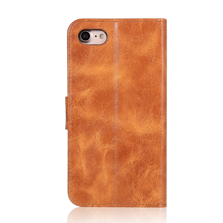 For iPhone 7 / 8 Retro Copper Buckle Crazy Horse Horizontal Flip PU Leather Case with Holder & Card Slots & Wallet & Lanyard