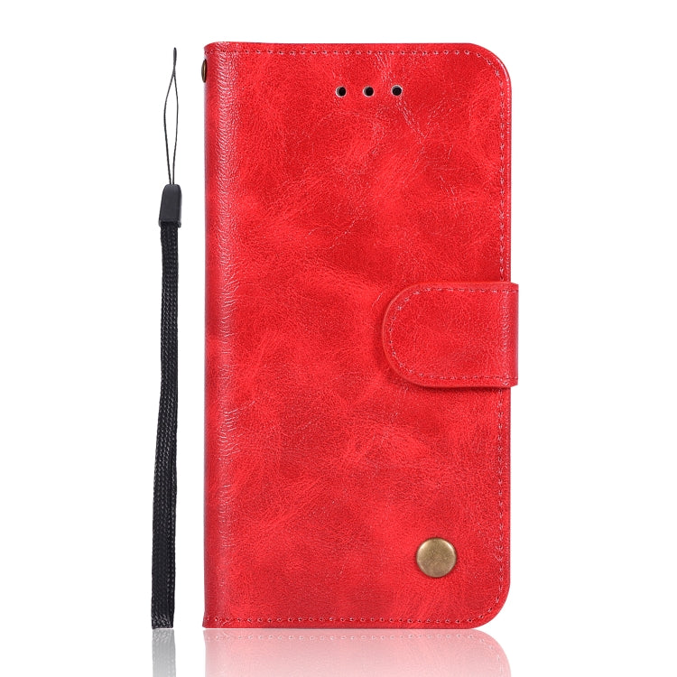 For iPhone 7 / 8 Retro Copper Buckle Crazy Horse Horizontal Flip PU Leather Case with Holder & Card Slots & Wallet & Lanyard