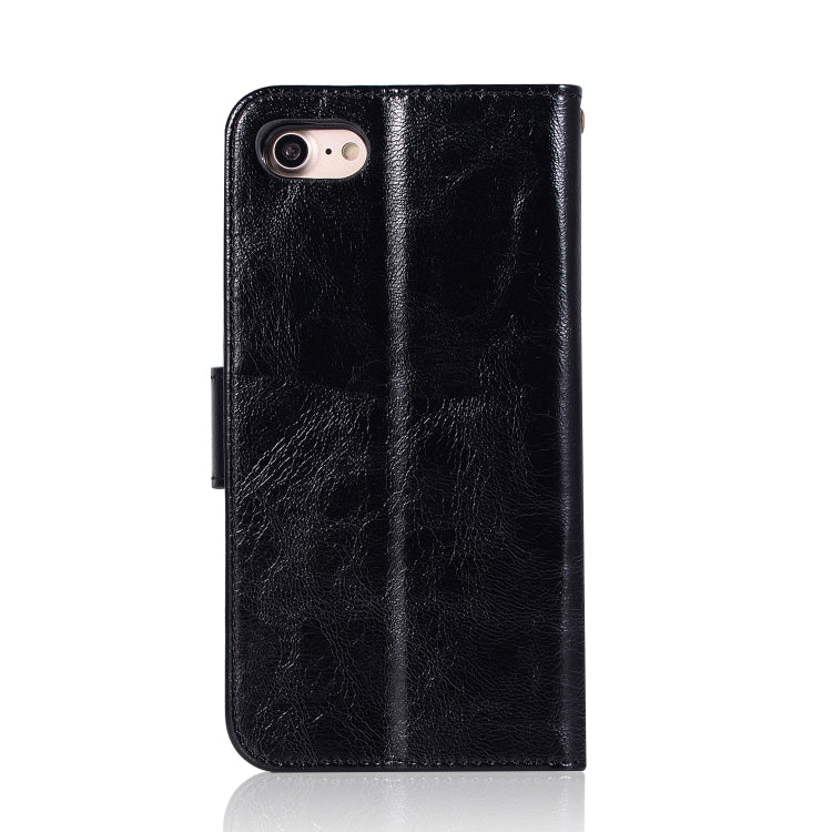 For iPhone 7 / 8 Retro Copper Buckle Crazy Horse Horizontal Flip PU Leather Case with Holder & Card Slots & Wallet & Lanyard