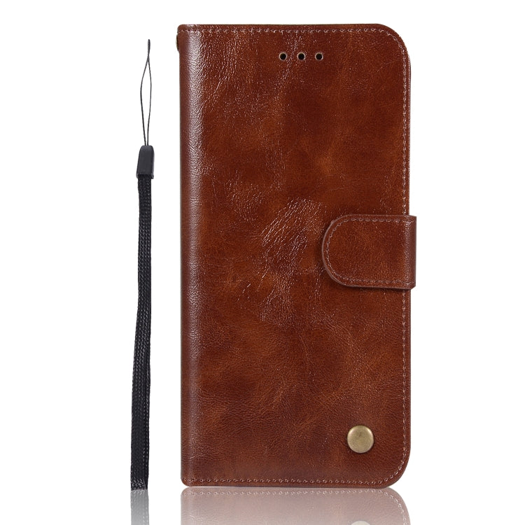 For iPhone 7 Plus / 8 Plus Retro Copper Buckle Crazy Horse Horizontal Flip PU Leather Case with Holder & Card Slots & Wallet & Lanyard