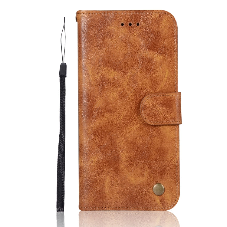 For iPhone 7 Plus / 8 Plus Retro Copper Buckle Crazy Horse Horizontal Flip PU Leather Case with Holder & Card Slots & Wallet & Lanyard