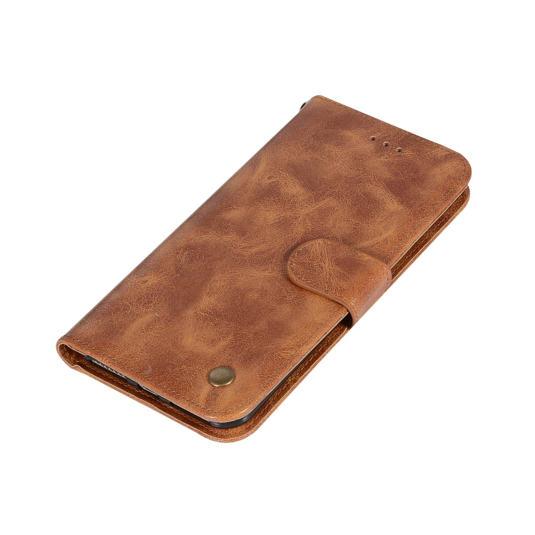 For iPhone 7 Plus / 8 Plus Retro Copper Buckle Crazy Horse Horizontal Flip PU Leather Case with Holder & Card Slots & Wallet & Lanyard