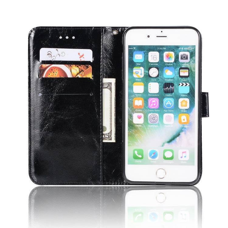 For iPhone 7 Plus / 8 Plus Retro Copper Buckle Crazy Horse Horizontal Flip PU Leather Case with Holder & Card Slots & Wallet & Lanyard
