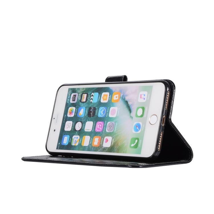 For iPhone 7 Plus / 8 Plus Retro Copper Buckle Crazy Horse Horizontal Flip PU Leather Case with Holder & Card Slots & Wallet & Lanyard