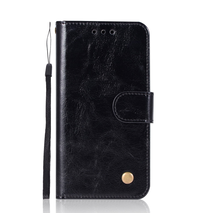 For iPhone X / XS Retro Copper Buckle Crazy Horse Horizontal Flip PU Leather Case with Holder & Card Slots & Wallet & Lanyard