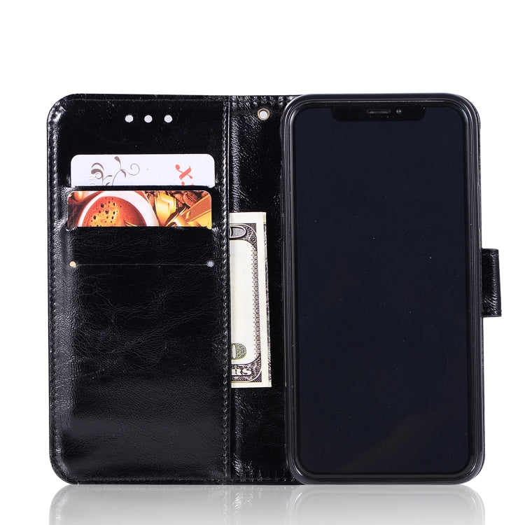 For iPhone X / XS Retro Copper Buckle Crazy Horse Horizontal Flip PU Leather Case with Holder & Card Slots & Wallet & Lanyard