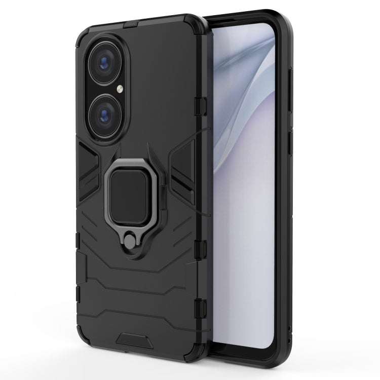 For Huawei P50 PC + TPU Shockproof Protective Case with Magnetic Ring Holder