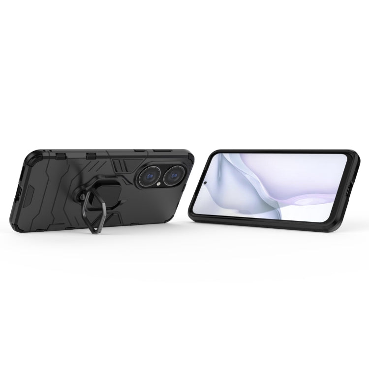 For Huawei P50 PC + TPU Shockproof Protective Case with Magnetic Ring Holder