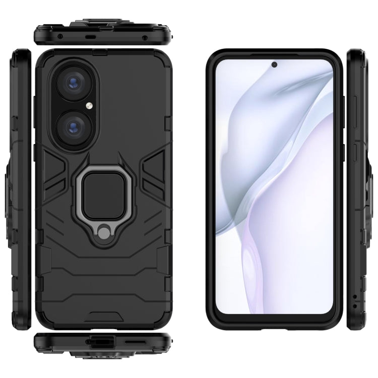 For Huawei P50 PC + TPU Shockproof Protective Case with Magnetic Ring Holder