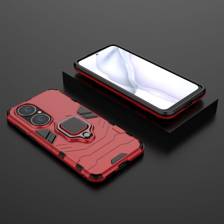 For Huawei P50 PC + TPU Shockproof Protective Case with Magnetic Ring Holder