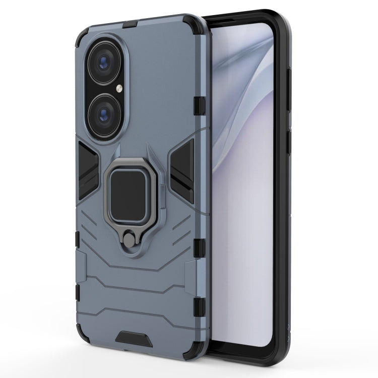 For Huawei P50 PC + TPU Shockproof Protective Case with Magnetic Ring Holder