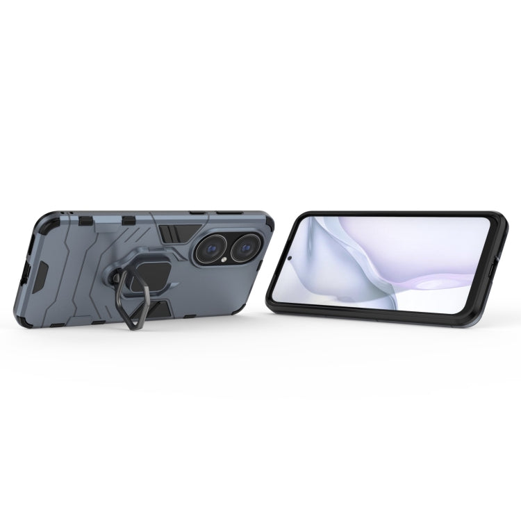 For Huawei P50 PC + TPU Shockproof Protective Case with Magnetic Ring Holder