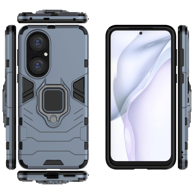 For Huawei P50 PC + TPU Shockproof Protective Case with Magnetic Ring Holder
