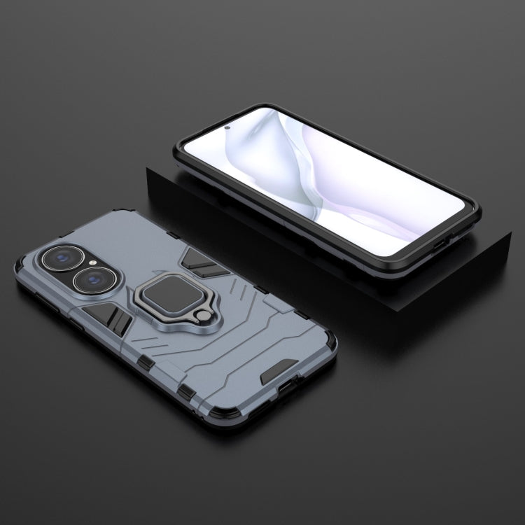 For Huawei P50 PC + TPU Shockproof Protective Case with Magnetic Ring Holder