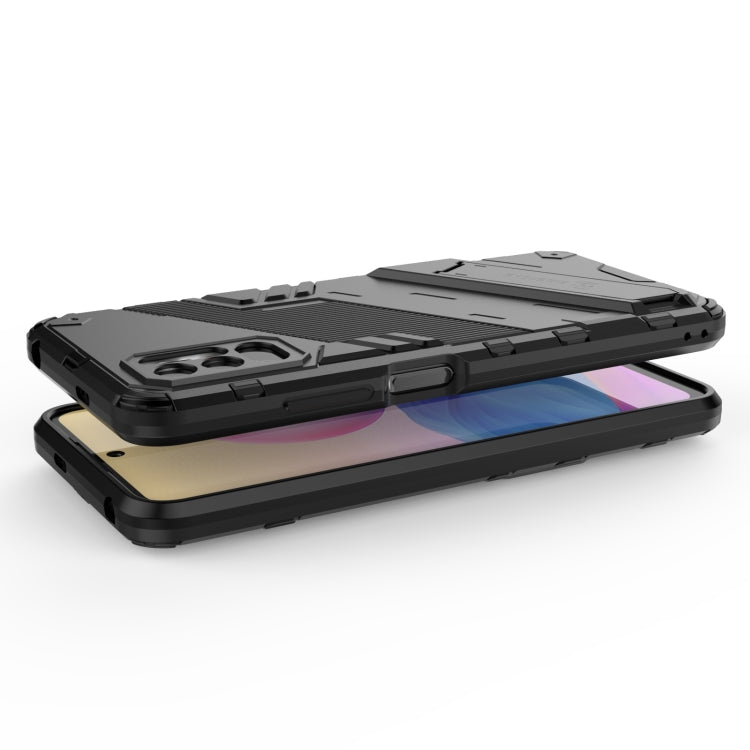 For Xiaomi Redmi Note 10 5G Punk Armor 2 in 1 PC + TPU Shockproof Case with Invisible Holder