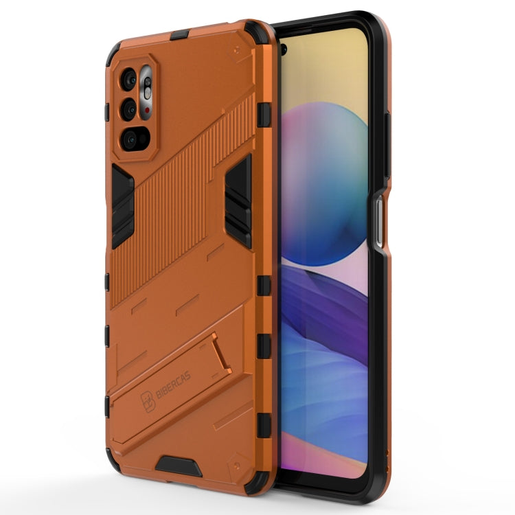 For Xiaomi Redmi Note 10 5G Punk Armor 2 in 1 PC + TPU Shockproof Case with Invisible Holder