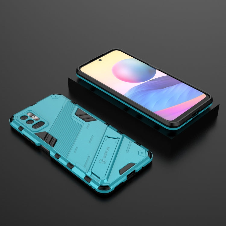 For Xiaomi Redmi Note 10 5G Punk Armor 2 in 1 PC + TPU Shockproof Case with Invisible Holder