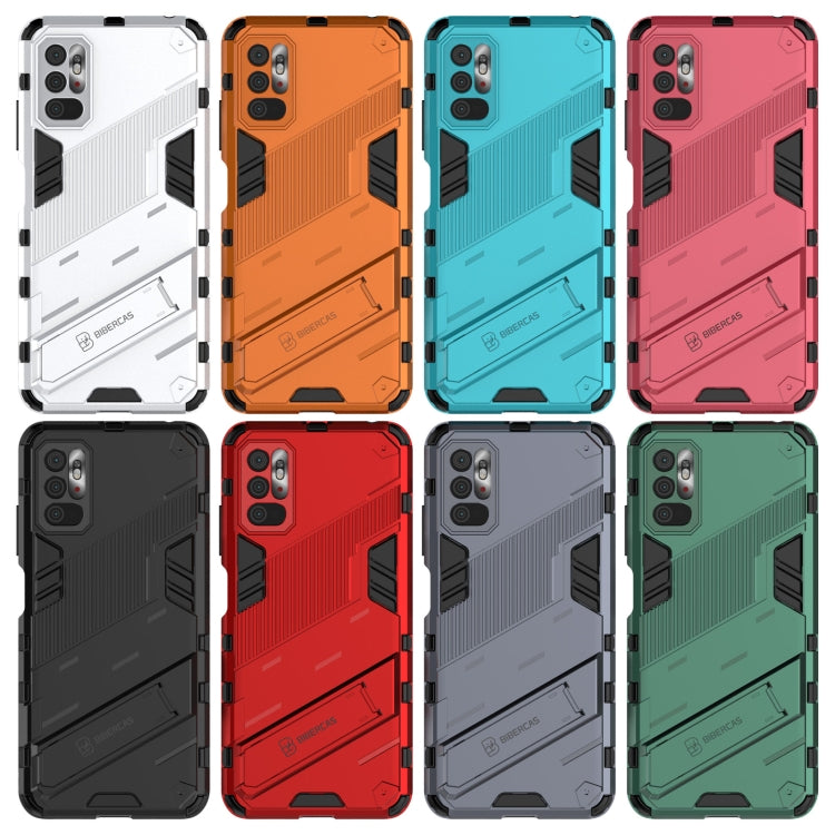 For Xiaomi Redmi Note 10 5G Punk Armor 2 in 1 PC + TPU Shockproof Case with Invisible Holder