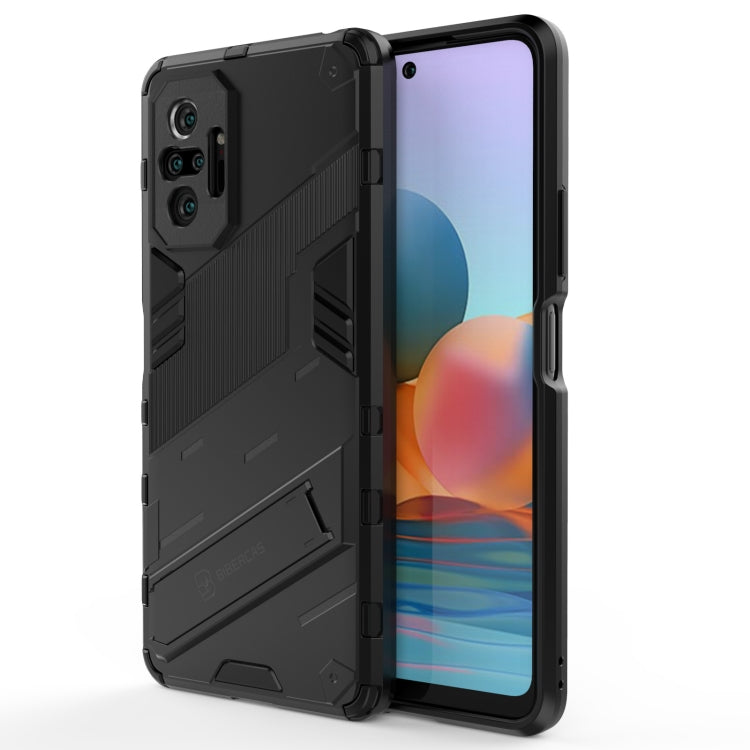 For Xiaomi Redmi Note 10 Pro Punk Armor 2 in 1 PC + TPU Shockproof Case with Invisible Holder