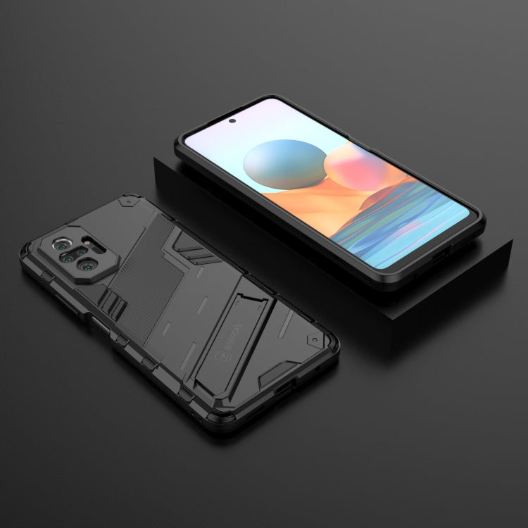 For Xiaomi Redmi Note 10 Pro Punk Armor 2 in 1 PC + TPU Shockproof Case with Invisible Holder