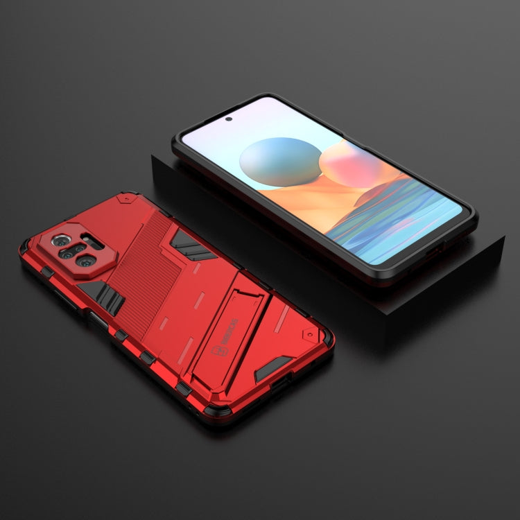 For Xiaomi Redmi Note 10 Pro Punk Armor 2 in 1 PC + TPU Shockproof Case with Invisible Holder