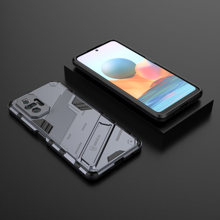 For Xiaomi Redmi Note 10 Pro Punk Armor 2 in 1 PC + TPU Shockproof Case with Invisible Holder