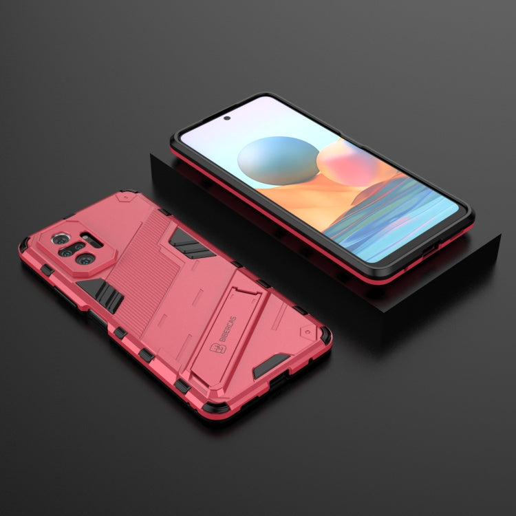 For Xiaomi Redmi Note 10 Pro Punk Armor 2 in 1 PC + TPU Shockproof Case with Invisible Holder
