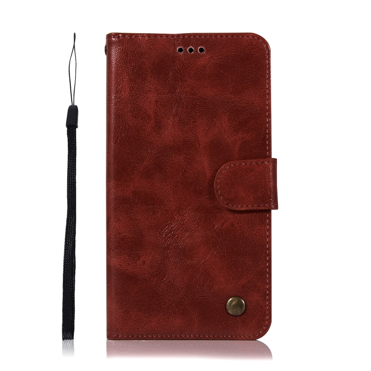 For Lenovo Vibe P1 Retro Copper Button Crazy Horse Horizontal Flip PU Leather Case with Holder & Card Slots & Wallet & Lanyard