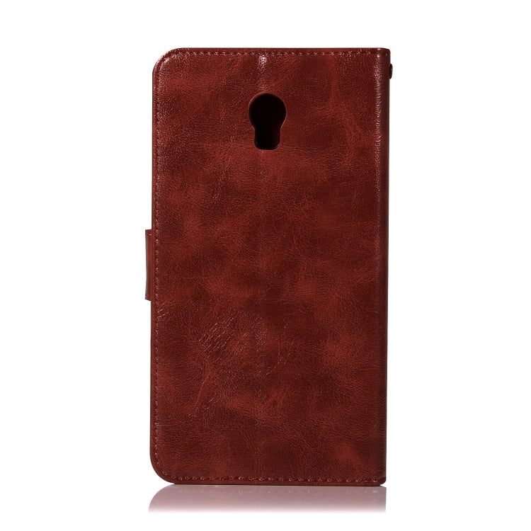 For Lenovo Vibe P1 Retro Copper Button Crazy Horse Horizontal Flip PU Leather Case with Holder & Card Slots & Wallet & Lanyard