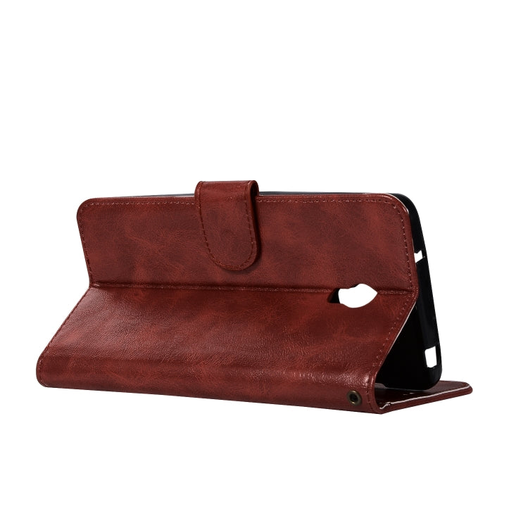 For Lenovo Vibe P1 Retro Copper Button Crazy Horse Horizontal Flip PU Leather Case with Holder & Card Slots & Wallet & Lanyard