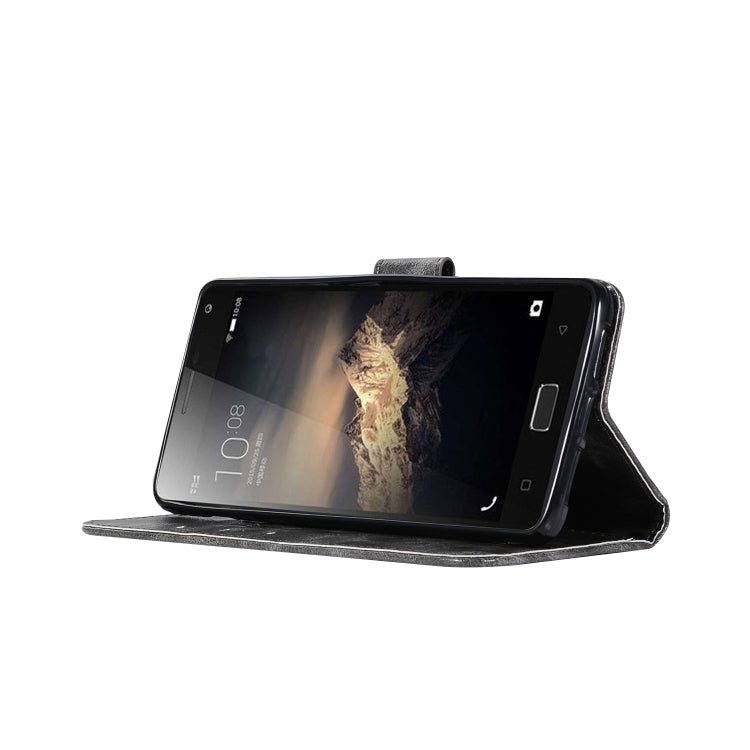 For Lenovo Vibe P1 Retro Copper Button Crazy Horse Horizontal Flip PU Leather Case with Holder & Card Slots & Wallet & Lanyard