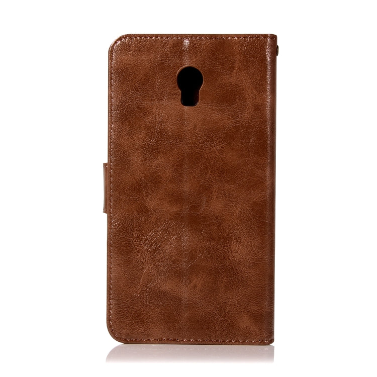 For Lenovo Vibe P1 Retro Copper Button Crazy Horse Horizontal Flip PU Leather Case with Holder & Card Slots & Wallet & Lanyard