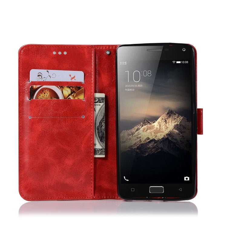 For Lenovo Vibe P1 Retro Copper Button Crazy Horse Horizontal Flip PU Leather Case with Holder & Card Slots & Wallet & Lanyard