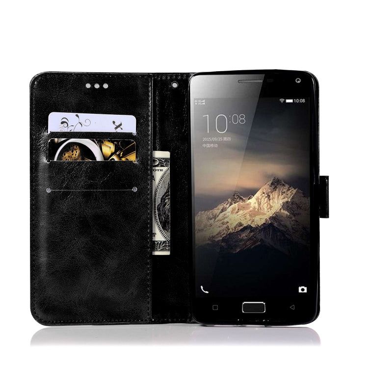 For Lenovo Vibe P1 Retro Copper Button Crazy Horse Horizontal Flip PU Leather Case with Holder & Card Slots & Wallet & Lanyard