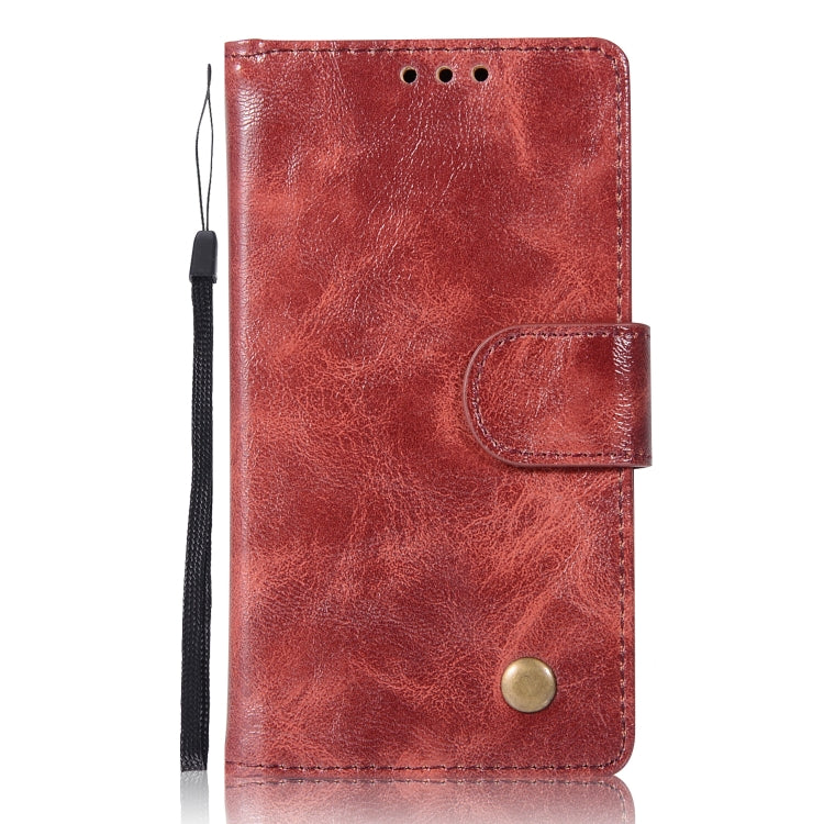For Lenovo A2010 Retro Copper Button Crazy Horse Horizontal Flip PU Leather Case with Holder & Card Slots & Wallet & Lanyard