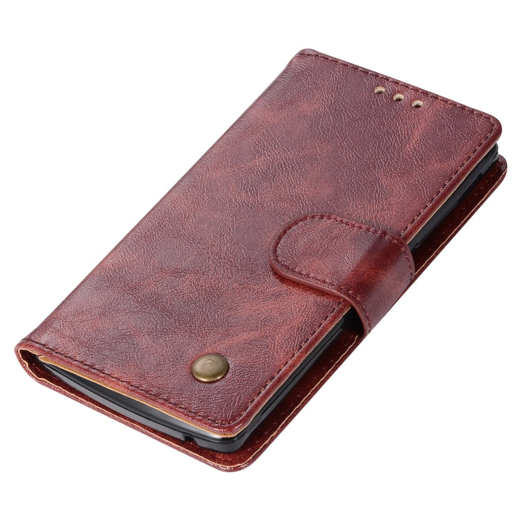 For Lenovo A2010 Retro Copper Button Crazy Horse Horizontal Flip PU Leather Case with Holder & Card Slots & Wallet & Lanyard