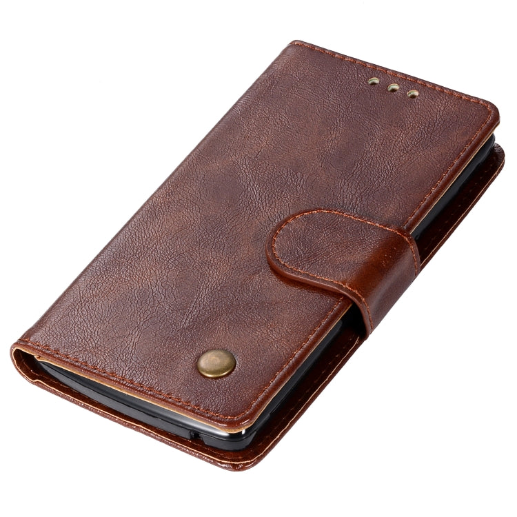 For Lenovo A2010 Retro Copper Button Crazy Horse Horizontal Flip PU Leather Case with Holder & Card Slots & Wallet & Lanyard